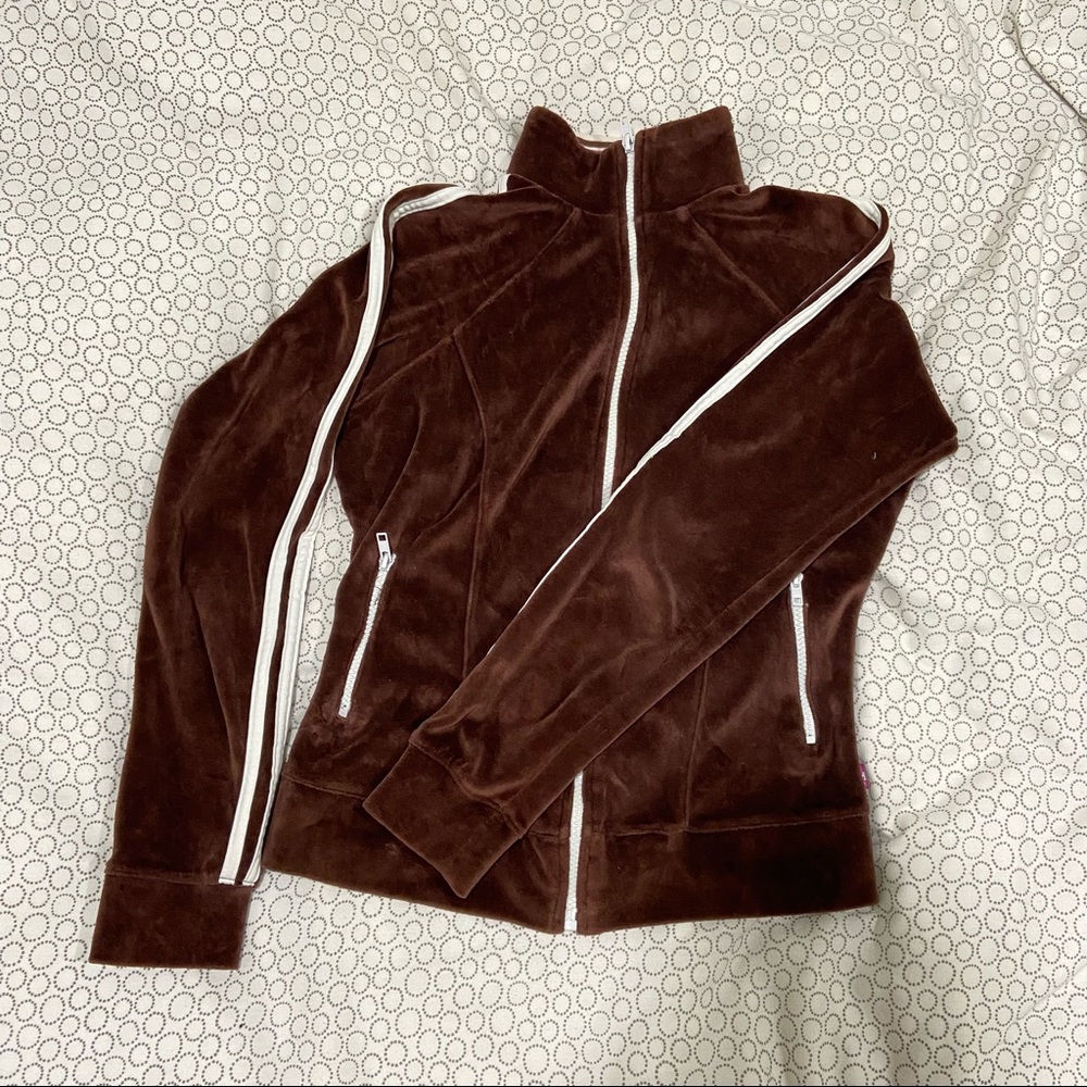 RARE BROWN Y2K TRACK JACKET